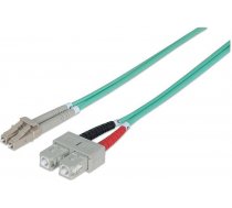 Intellinet Fiber optic cable LC-SC duplex 2m 50/125 OM3 multimode 2mm Jacket ( 302716 302716 ) tīkla kabelis
