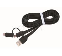 Gembird USB charging combo cable (Lightning 8-pin/Micro USB)  1m  black ( CC USB2 AMLM2 1M CC USB2 AMLM2 1M CC USB2 AMLM2 1M ) USB kabelis