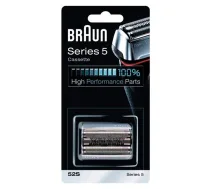 BRAUN sietiņš + griezējbloks skuvekļiem 52S ( 4210201072195 KEYPART52S 52S SILV Cassette 52S SILV S5 OLD GEN 52S5 81626276 BRN072195 KOMBIPACK 52S Series552S ) vīriešu skuvekļu piederumi