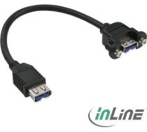 InLine - Gender Changer USB - 9-pin USB Type A (W) - 9-pin USB Type A (W) - 20cm (USB / USB2.0 / USB3.0) - Black (33445F) ( 33445F Inline_ 33445F ) kabelis vads