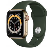 Apple Watch Series 6 GPS + Cell 40mm Gold Steel Green Sport Band ( M06V3FD/A M06V3FD/A M06V3EL/A ) Viedais pulkstenis  smartwatch