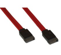 InLine SATA Anschlusskabel 0 7m - red ( 27707A 27707A 27707A ) kabelis datoram
