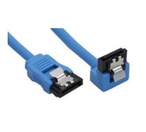 InLine Kabel SATA 6Gb/s okragly oplywowy Cyan katowy z zatrzaskami 0.3m (27703F) ( 27703F 27703F 27703F ) kabelis datoram