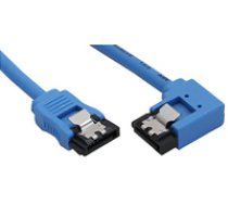 InLine Kabel SATA 6Gb/s okragly  oplywowy  prawy katowy 90   z zatrzaskami  Cyan 0.5m (27705R) ( 27705R 27705R 27705R ) kabelis datoram