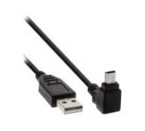 USB 2.0 Mini-Kabel - Stecker A an Mini-B Stecker (5pol.) oben abgewinkelt 90 ... ( 31430 Inline_ 34130 ) adapteris