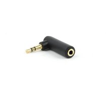 Gembird audio adapter plug 3.5mm right angle adapter 90 black ( A 3.5M 3.5FL ) kabelis vads