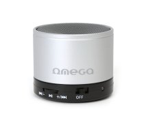 Omega OG47S 6W Metāla Korpusa Bluetooth Skaļrunis ar FM Radio / Micro SD / AUX / Zvana Funkciju Sudraba ( OG47S 42647 ) datoru skaļruņi