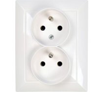 Legrand Gniazdo podwojne Valena Life typu monoblok z uziemieniem 16A bialy (753186) 753186 (3414970511218) ( JOINEDIT19303156 )