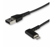STARTECH ANGLED LIGHTNING TO USB CABLE CABLE-APPLE MFI CERTIFIED-BLACK ( RUSBLTMM1MBR RUSBLTMM1MBR RUSBLTMM1MBR ) kabelis  vads