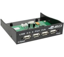 InLine USB Hub 2.0 4 Port for the 3.5" Slot with internal power black ( 33393B 33393B 33393B ) USB centrmezgli