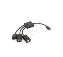 Gembird cable Micro USB OTG BM - 2x USB AF + micro BF  0 15 m ( UHB OTG 02 UHB OTG 02 UHB OTG 02 ) USB kabelis