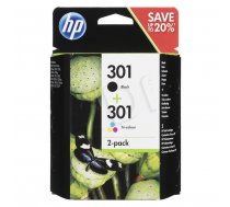 HP 301 2-pack Black/Tri-color Original Ink Cartridges ( N9J72AE N9J72AE N9J72AE N9J72AE#301 ) kārtridžs