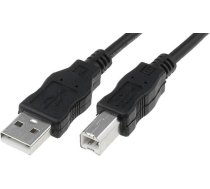 Cable USB2 0 A m / B m dl.1 8m - black ( AK 300102 018 S AK 300102 018 S AK 300102 018 S ) USB kabelis
