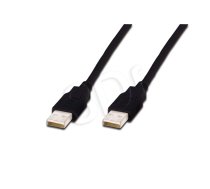 ASSMANN USB 2.0 HighSpeed Connection Cable USB A M (plug)/USB A M (plug) 1m blac ( AK 300100 010 S ) USB kabelis
