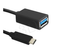 Qoltec Cable USB 3.0 AF / USB 3.1 typC M 0 25m ( 50421 ) USB kabelis