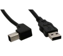 Kabel USB InLine USB-B 0.5m katowy Black (34505U) ( 34505U Inline_ 34505U ) USB kabelis