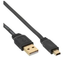 InLine Mini-USB 2.0 Kabel USB-A an Mini-B - black  0 5m ( 31805F 31805F 31805F ) USB kabelis