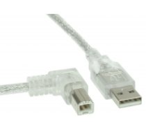 Kabel USB InLine USB-B 0.5m katowy Przezroczysty (34517L) ( 34517L Inline_ 34517L ) USB kabelis