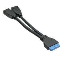 Kabel USB InLine for obudowy USB A/A 0.2m Black (33441D) ( 33441D Inline_ 33441D ) USB kabelis