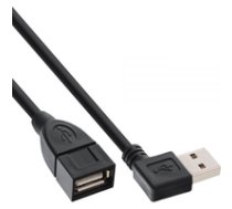 Kabel USB InLine Smart katowy + odwracalny Typ A meski - zenski Black 0.2m (34602R) ( 34602R Inline_ 34602R ) USB kabelis