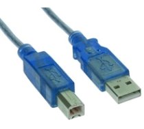 Kabel USB InLine USB-B 3m Niebiesko-przezroczysty (34535B) ( 34535B Inline_ 34535B ) kabelis video audio