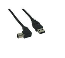 Kabel USB InLine USB-B 1m katowy Black (34510U) ( 34510U Inline_ 34510U ) USB kabelis