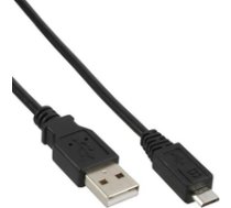 Kabel USB InLine microUSB 0.5m Black (31705Q) ( 31705Q Inline_ 31705Q ) USB kabelis