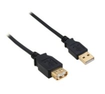 InLine USB 2.0 Verlangerung vergoldete Kontakte - 0 5m ( 34650S Inline_ 34650S ) USB kabelis