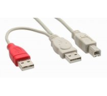 Kabel USB InLine 2x USB-A na 1x USB-B 1m (34510X) ( 34510X 34510X 34510X ) USB kabelis