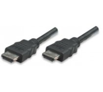 Manhattan Monitor Cable HDMI/HDMI 1.4 Ethernet 3m Black Nickel-plated contacts ( 323222 ) kabelis video audio