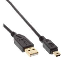 Kabel USB InLine USB A/Mini USB 5pin 1m Black (31810P) ( 31810P Inline_ 31810P ) USB kabelis