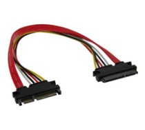 InLine Barošanas kabelis SATA 6Gb/s SSD/HDD meski - zenski 0.5m - 29652B ( 29652B ) kabelis datoram