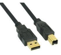 InLine USB 2.0 Kabel  A an B  vergoldet - black  2m ( 34518S 34518S 34518S ) USB kabelis