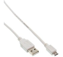 Kabel USB InLine microUSB 1m Balts (31710W) ( 31710W 31710W 31710W ) USB kabelis