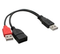 Kabel USB InLine Rozgaleznik 2x USB-A M/F 0.2m (34510Z) ( 34510Z Inline_ 34510Z ) USB kabelis