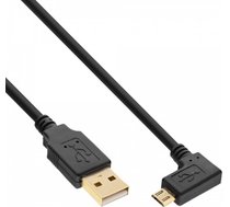 Kabel USB InLine Micro USB 2.0 USB Type A na Micro-B katowy black 1m (31710T) ( 31710T 31710T 31710T ) USB kabelis