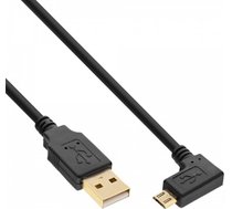 Kabel USB InLine Micro USB 2.0 USB Type A na Micro-B katowy black 1m (31710T) ( 31710T Inline_ 31710T ) USB kabelis