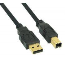 InLine USB 2.0 Kabel A an B vergoldet - black 5m ( 34555S Inline_ 34555S ) USB kabelis