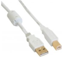 Kabel USB InLine USB-B 1m Balts (34510W) ( 34510W Inline_ 34510W ) USB kabelis