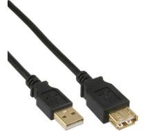 Kabel USB InLine UltraPlaski przedluzacz Typ A meski - A zenski pozlacany Black 3m (34603F) ( 34603F 34603F 34603F ) USB kabelis