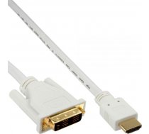 InLine HDMI zu DVI Kabel 1.5m  vergoldete Kontakte  weis ( 17664U 17664U 17664U ) monitors