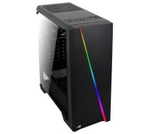 Aerocool PC case ATX without PSU CYLON RGB - USB3.0 ( AEROPGSCYLON BK ) Datora korpuss