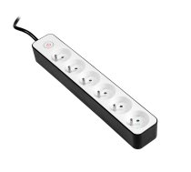Tracer Zebra Black White 6 AC outlet(s) 1.5 m ( TRALIS46259 ) elektrības pagarinātājs