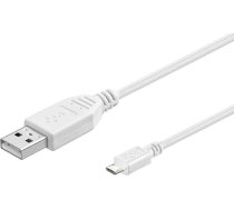 MicroConnect Micro USB Cable White 0 6m USB2.0 A - Micro USB B 5P ( USBABMICRO0 60W ) kabelis vads