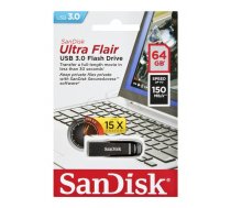 SanDisk ULTRA FLAIR USB 3.0 64GB (up to 150MB/s) ( SDCZ73 064G G46 SDCZ73 064G G46 SDCZ73 064G G46 ) USB Flash atmiņa