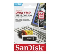 SanDisk ULTRA FLAIR USB 3.0 64GB (up to 150MB/s) ( SDCZ73 064G G46 ) USB Flash atmiņa