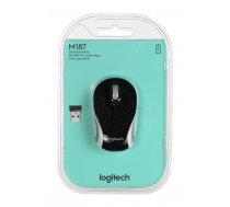 Logitech  Wireless Mini Mouse M187 - BLACK - 2.4GHZ - EMEA ( 910 002731 910 002731 910 002731 ) Datora pele