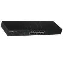 Edimax Gigabit Ethernet 16-Port Switch (16x1000Base-TX/RJ-45  802.3 10Base-T  802.3u 100Base-TX  802.3x Flow Control  MAC Address 8K  Buffer ( GS 1016 GS 1016 ) komutators