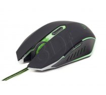 Gembird gaming optical mouse 2400 DPI  6-button  USB  black with green backlight ( MUSG 001 G MUSG 001 G MUSG 001 G ) Datora pele