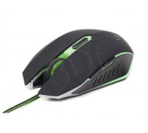 Gembird gaming optical mouse 2400 DPI 6-button USB black with green backlight ( MUSG 001 G ) Datora pele